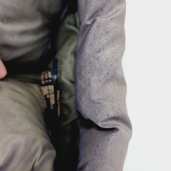 Zara Women's Radiation Green Mock Neck Goose Down Winter Puffer Jacket Size L - Picture 7 of 10